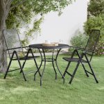 OMAXI 677704 Zahradní stůl 80 x 72 cm mřížka z tahokovu antracitový – Hledejceny.cz