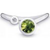 Prsteny Quinn Prsten Stříbro Diamant Peridot Wess 21393647