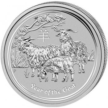 The Perth Mint Lunární série II. stříbrná mince 1 AUD Year of the Goat Rok kozy 1 Oz