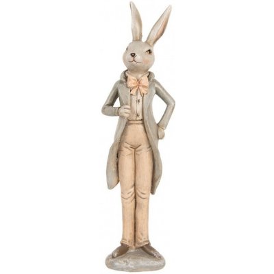 Dekorace králíček s kabátkem M - 7*5*24 cm - Clayre & Eef – Hledejceny.cz