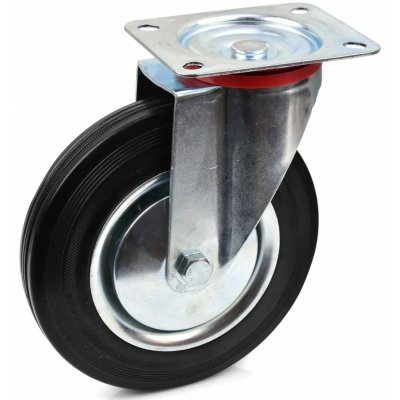 GEKO Náhradní otočné kolečko gumové s brzdou 200 mm
