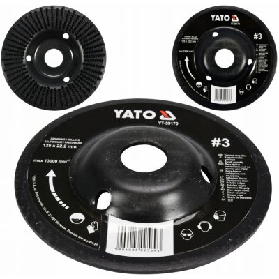 Yato Rotační rašple úhlová jemná 125 mm YT-59170 – Zboží Dáma