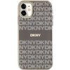 Pouzdro a kryt na mobilní telefon Apple DKNY Repeat Pattern Tonal Stripe kryt s MagSafe pro iPhone 11 - béžový 57983120228