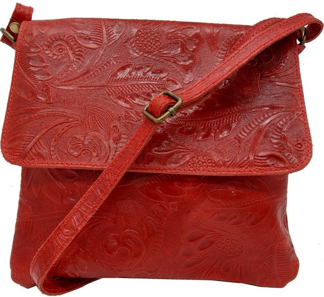 Dámská kožená kabelka Donatella 12319 červená