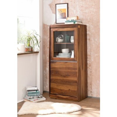 Bighome Round se sklem 147x63 cm palisandr hnědá – Hledejceny.cz