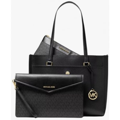 Michael Kors MAISIE 3v1 set dámských kabelek černá zlatá – Zboží Mobilmania