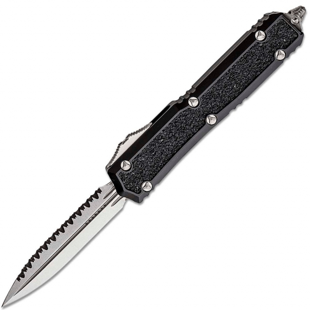 MICROTECH MAKORA D/E Full Serrated Stonewash 206-12S