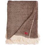 Balkanova přehoz na postel Vlněný Karandila IV hnědý nebarvený 220 x 200 cm – Zboží Dáma