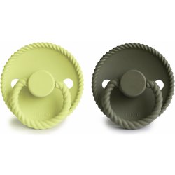 Frigg dudlík Rope 2 pack silikon Green Tea/Olive