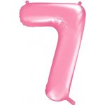 PartyDeco Fóliový balónek 7 růžový