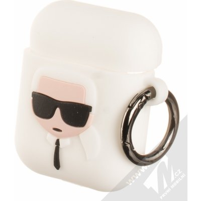 Karl Lagerfeld Apple AirPods cover white Silicone KLACCSILKHWH