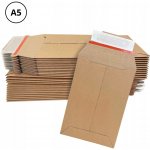Pevná kartonová obálka s lepidlem a odtrhávací páskou 175x250 mm B5 pro A5 100 Ks – Zboží Živě