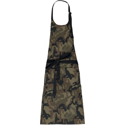 Kariban Zástěra K885 s laclem COT20K885w5599-olive camou Maskáčová olivová – Hledejceny.cz