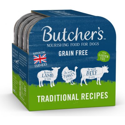 Butcher's Dog Original hovězí krůtí a jehněčí 4 x 150 g – Sleviste.cz