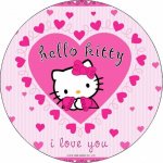 Jedlý papír Hello Kitty v srdíčku 19,5 cm - Pictu Hap – Hledejceny.cz
