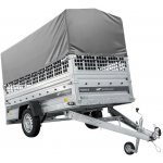 UNITRAILER Přívěs za auto na pružinách 264x125 FORCE 264/R KIPP s pletivovými bočnicemi, rámem H-800 a šedým krytem