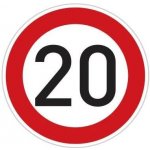Dopravní Značka B20a - 2.třída Nejvyšší dovolená rychlost Rychlost: 20km/h – Zboží Dáma