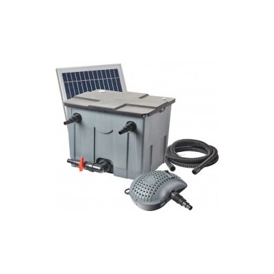 Heissner sada solární průtokové filtrace s čerpadlem 3500 l/h do 8 m3, vč. 2 x 20W solární moduly – Zbozi.Blesk.cz