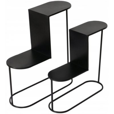 Boltze Stojany na květináče PLUTO výška 45-55 cm černý 2 ks – Zboží Dáma