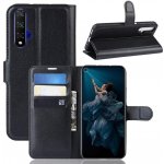 Litchi peněženkové pouzdro na Honor 20/Huawei Nova 5T - černé – Zboží Živě