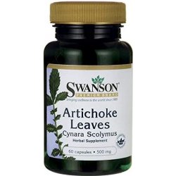 Swanson Artichoke Leaves List z Artyčoku 500 mg 60 kapslí