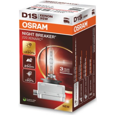 Xenonová výbojka D1S Osram Xenarc Night Breaker Laser +220% 85V 35W 66140XN2 1kus