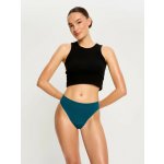 Modibodi menstruační kalhotky Modicomfort Seamless Hi Waist Cheeky Moderate Teale Blue – Zboží Dáma