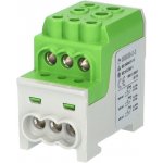 Eleman Blok pro rozdělení fází UVB 200 PE, 1pól., 200A, AL/CU, 1000V, zelený – Sleviste.cz