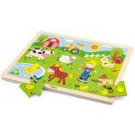 Lamps dřevěné puzzle 24 dílků farma – Zboží Mobilmania