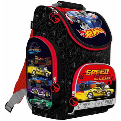 Zvýhodněný školní set Hot Wheels 4v1 – Ergonomická aktovka, penál, sáček a zástěra – Zbozi.Blesk.cz