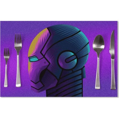 Sablio Prostírání Iron Man Helma na fialové 40x30cm – Zboží Mobilmania