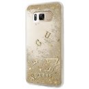 Pouzdro Guess Liquid Glitter Hard Case Samsung G955 Galaxy S8 Plus zlaté