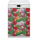 Magnet na myčku moderní Barevné květiny 45x70 cm – Hledejceny.cz