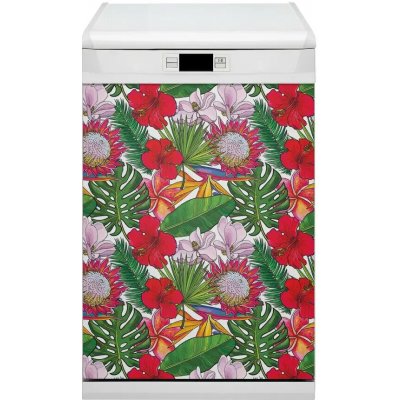 Magnet na myčku moderní Barevné květiny 45x70 cm – Hledejceny.cz