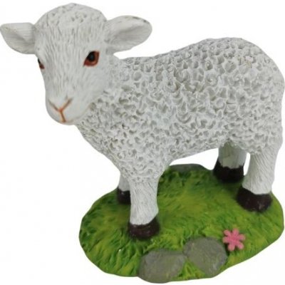 Beránek na trávě z polyresinu 8,8 x 5,5 x 8,1 cm – Hledejceny.cz