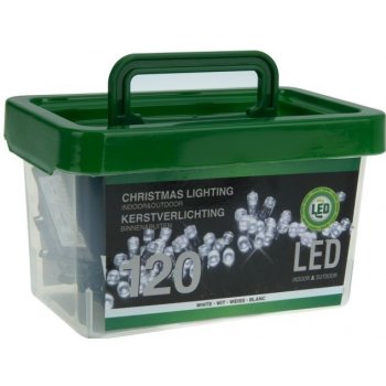 Světla vánoční 120 LED žárovek bílá vnitřní i venkovní v plastov