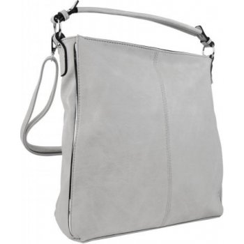 Moderní dámská kombinovaná kabelka se stříbrnou linkou 3067-DE bílá