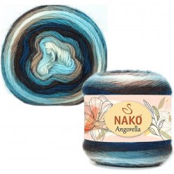 Nako Pletací příze Nako Angorella 87572 - modrohnědá