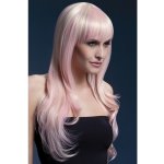 Smiffys.com Paruka Sienna Blond s růžovou