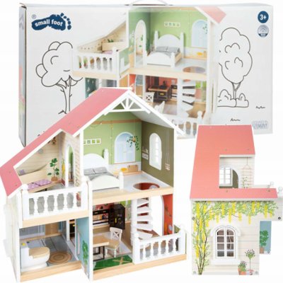 Small Foot Dřevěný domeček pro panenky s terasou – Zboží Mobilmania