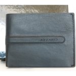 Azzaro Pánská kvalitní kožená šedomodrá rozkládací peněženka – Zboží Mobilmania