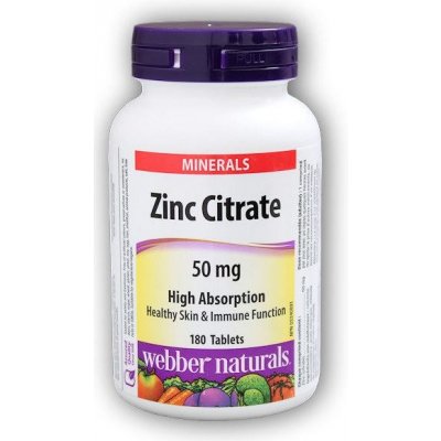 Webber Naturals Zinc Citrate 180 tablet – Zboží Mobilmania