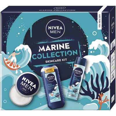 Nivea M krém JM 150 ml AP Cool Marine 150 ml SG Cool Marine 250 ml dárková sada – Sleviste.cz