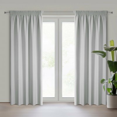 EUROFIRANY ZÁVĚS NA PÁSCE RITA 140X270 CM ŠEDÁ – Zboží Dáma