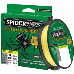 SPIDERWIRE šňůra STEALTH SMOOTH12 HI-VIS ŽLUTÁ 150m 0,19mm