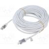 usb kabel Goobay 74181 USB 3.1, RJ45 vidlice,USB C vidlice, niklovaný, 15m, bílý