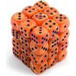 Chessex sada kostek D6 36 kostek Barva: Vortex Oranžová & Černá – Zboží Mobilmania