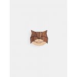 BeWooden dřevěná brož Persian Cat Brooch – Zboží Mobilmania