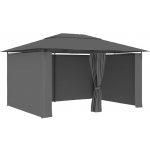 vidaXL Zahradní pavilon se závěsy 4 x 3 m antracitový – Hledejceny.cz