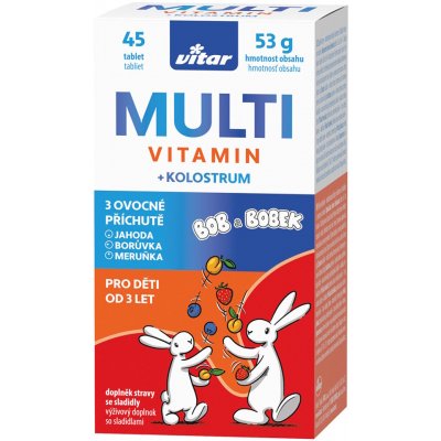 Vitar Kids Multivitamin + kolostrum 45 tablet – Hledejceny.cz